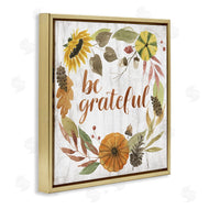 Grace Popp | Be Thankful Whimsical Text Autumn Foliage