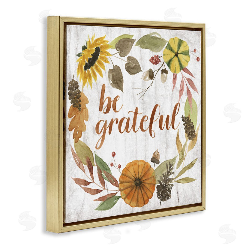 Grace Popp | Be Thankful Whimsical Text Autumn Foliage