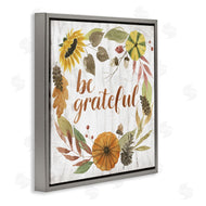 Grace Popp | Be Thankful Whimsical Text Autumn Foliage