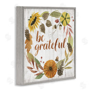 Grace Popp | Be Thankful Whimsical Text Autumn Foliage