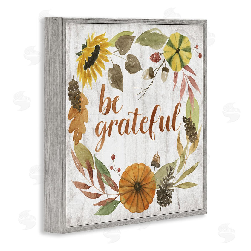 Grace Popp | Be Thankful Whimsical Text Autumn Foliage