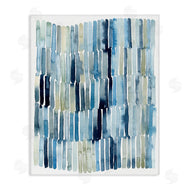 Grace Popp | Nautical Inspired Abstraction Blue Beige Blocked Lines