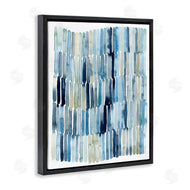 Grace Popp | Nautical Inspired Abstraction Blue Beige Blocked Lines