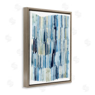 Grace Popp | Nautical Inspired Abstraction Blue Beige Blocked Lines