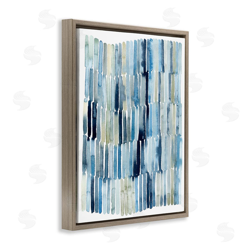 Grace Popp | Nautical Inspired Abstraction Blue Beige Blocked Lines