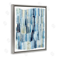 Grace Popp | Nautical Inspired Abstraction Blue Beige Blocked Lines