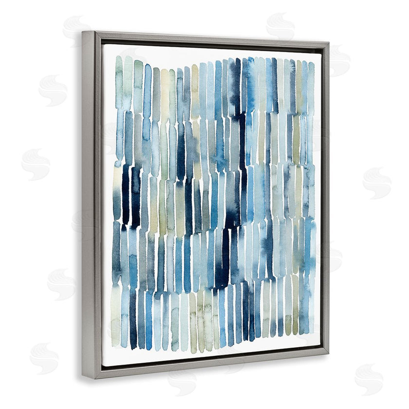 Grace Popp | Nautical Inspired Abstraction Blue Beige Blocked Lines
