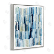 Grace Popp | Nautical Inspired Abstraction Blue Beige Blocked Lines