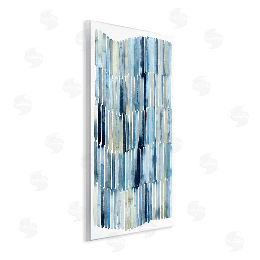 Grace Popp | Nautical Inspired Abstraction Blue Beige Blocked Lines