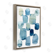 Grace Popp | Nautical Patchwork Abstraction Soft Blue Beige