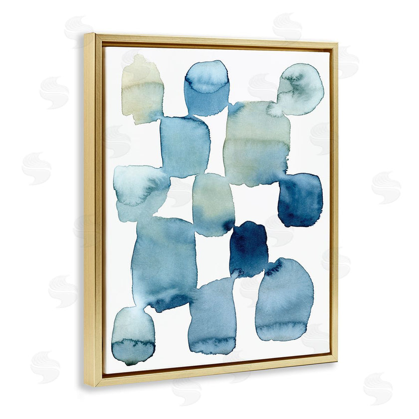 Grace Popp | Nautical Patchwork Abstraction Soft Blue Beige