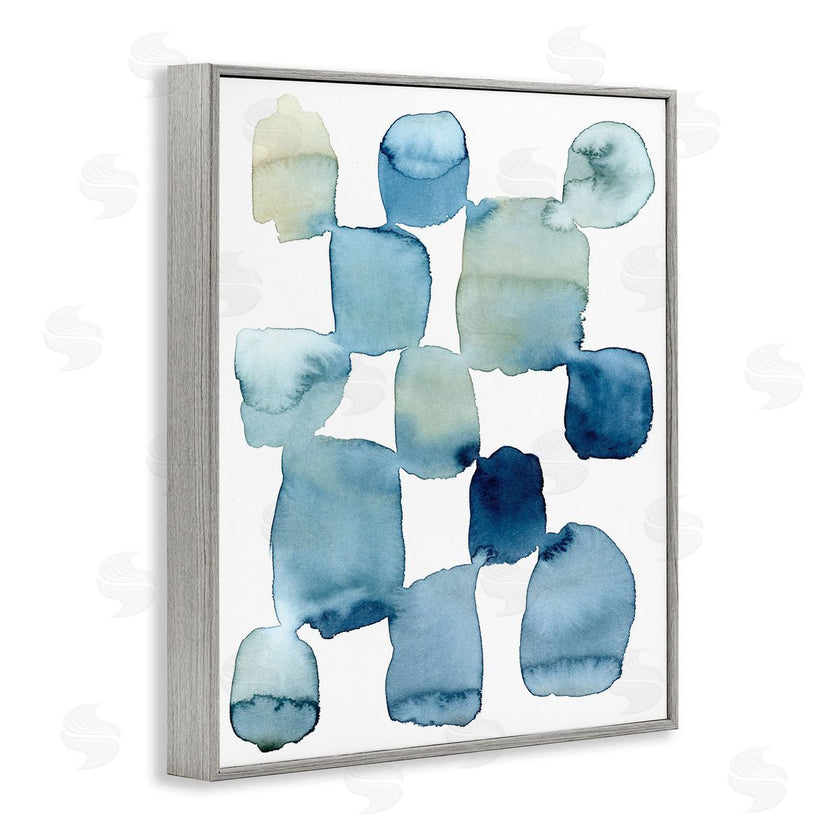 Grace Popp | Nautical Patchwork Abstraction Soft Blue Beige