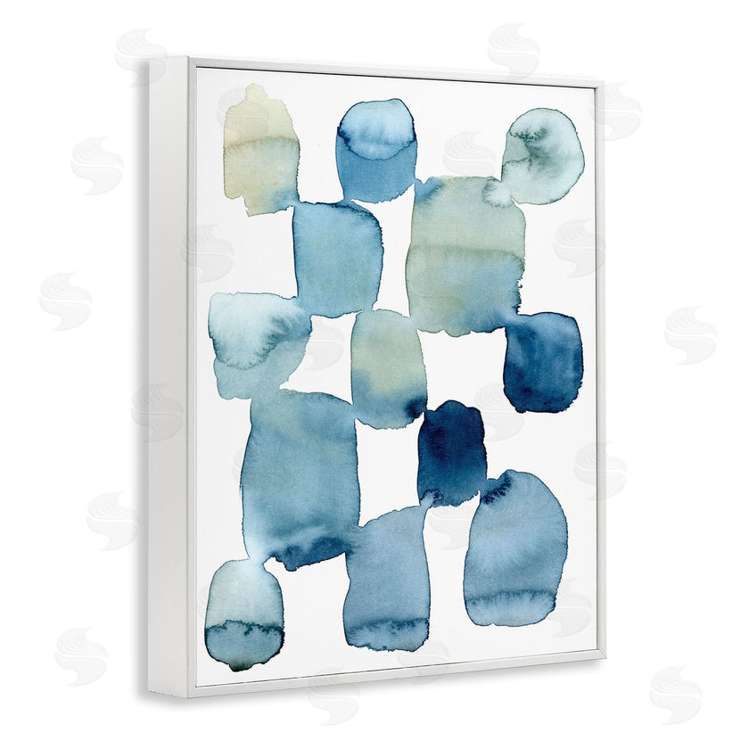 Grace Popp | Nautical Patchwork Abstraction Soft Blue Beige