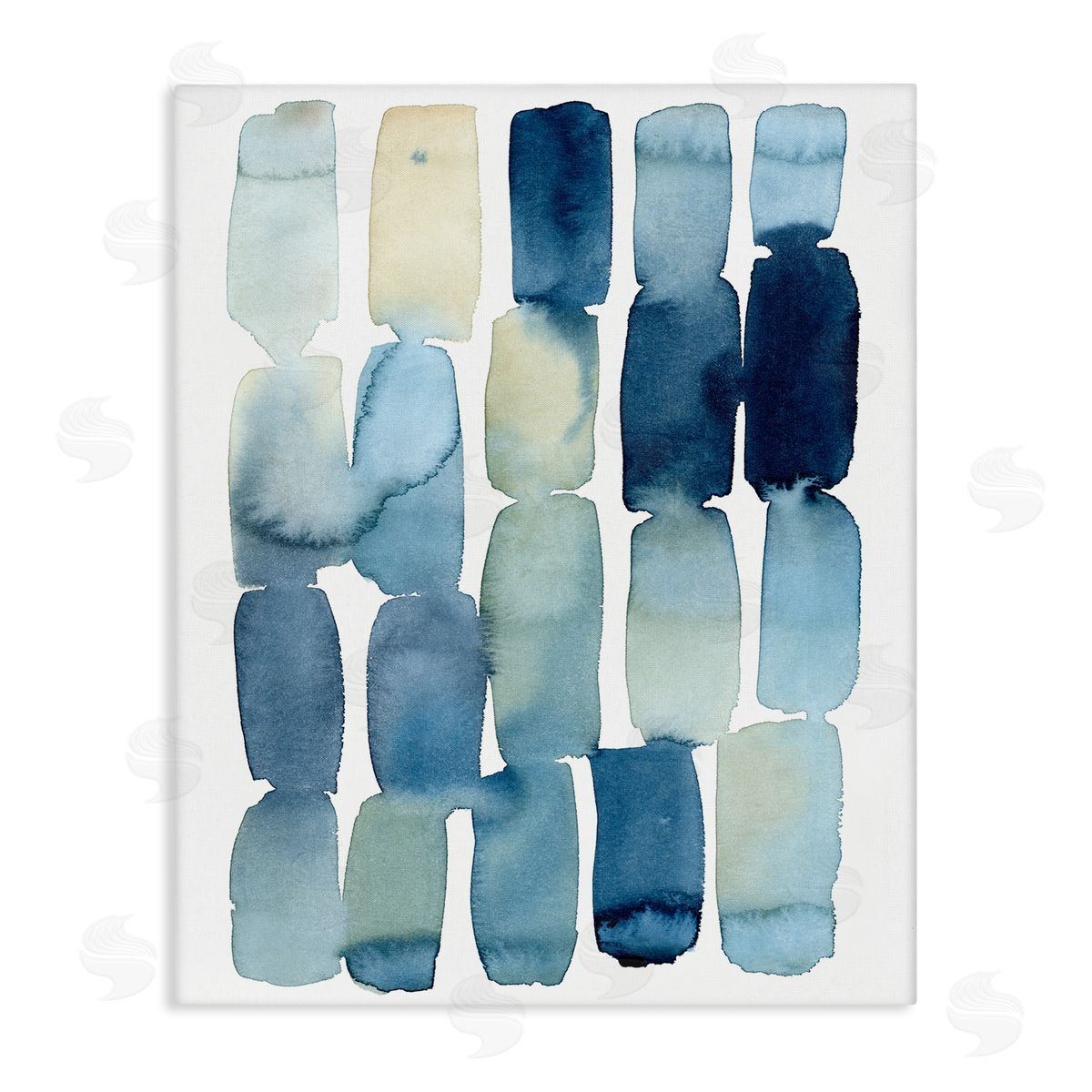Grace Popp Beach Inspired Abstraction Watercolor Block Shapes Canvas Wall Art