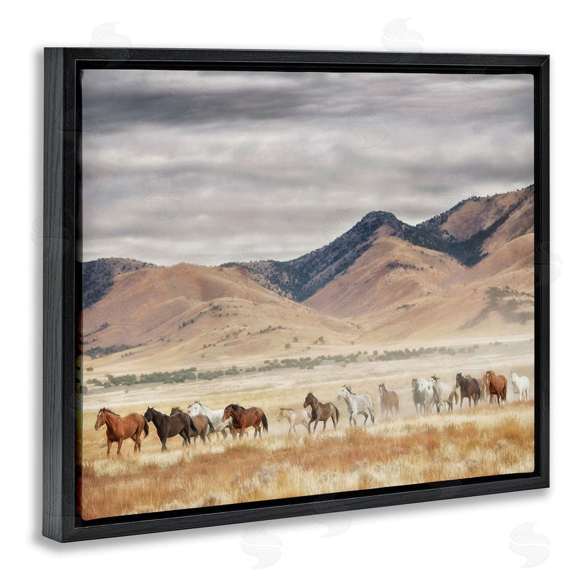 PH Burchett | Wild Horses Roaming Across Western Landscape