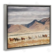 PH Burchett | Wild Horses Roaming Across Western Landscape