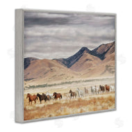 PH Burchett | Wild Horses Roaming Across Western Landscape