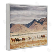 PH Burchett | Wild Horses Roaming Across Western Landscape