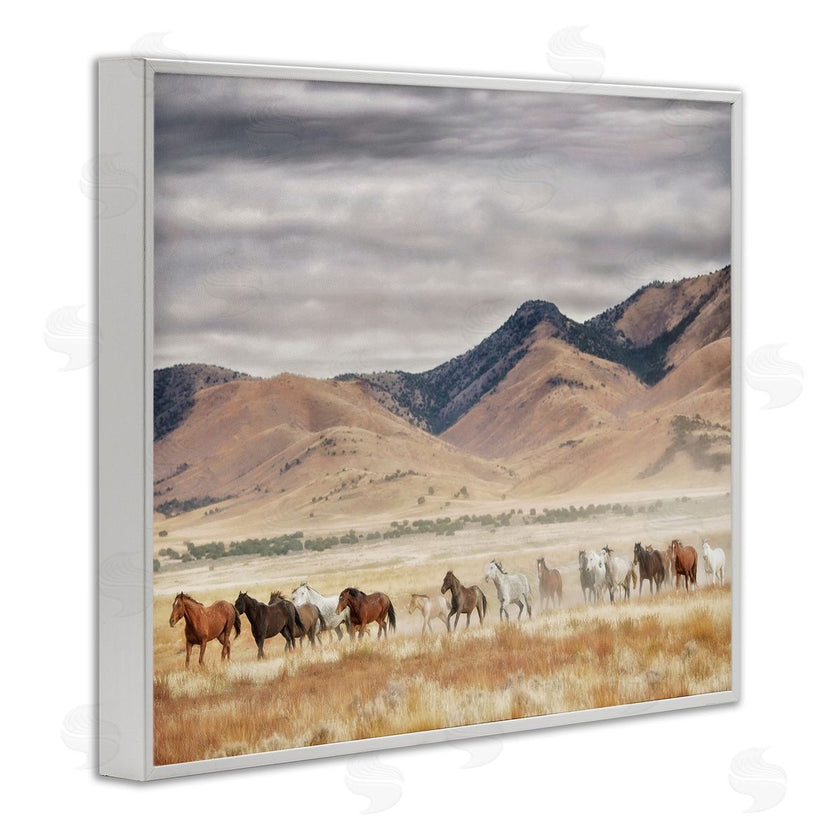 PH Burchett | Wild Horses Roaming Across Western Landscape