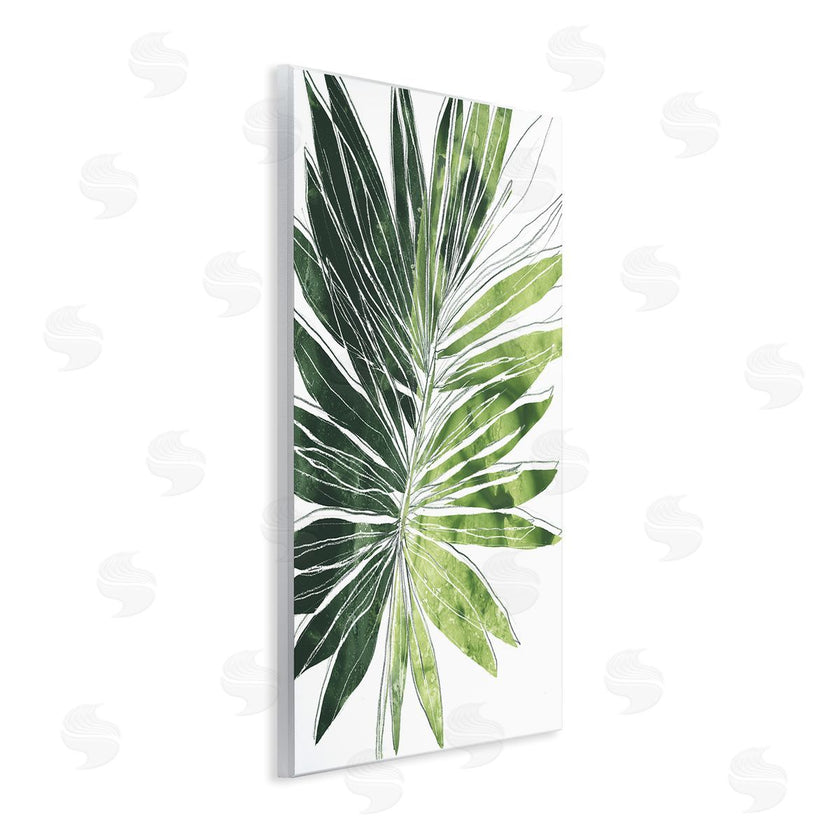 June Erica Vess | Green Pop Palm Leaves Expressive Linework