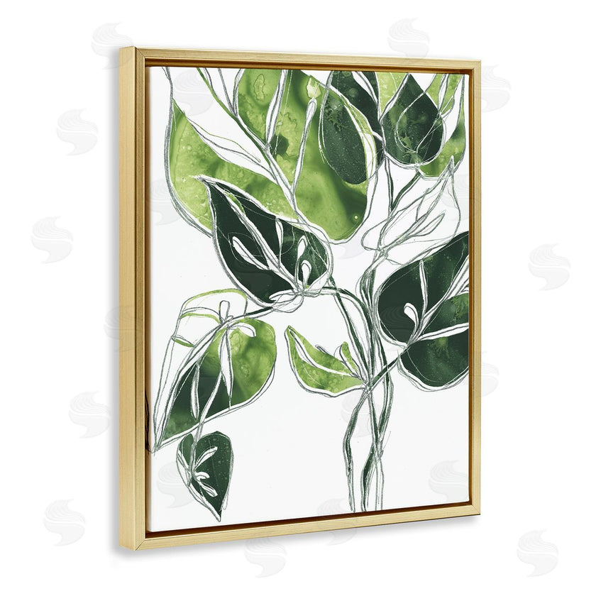 June Erica Vess | Intricate Palm Vines Unique Green Leaves