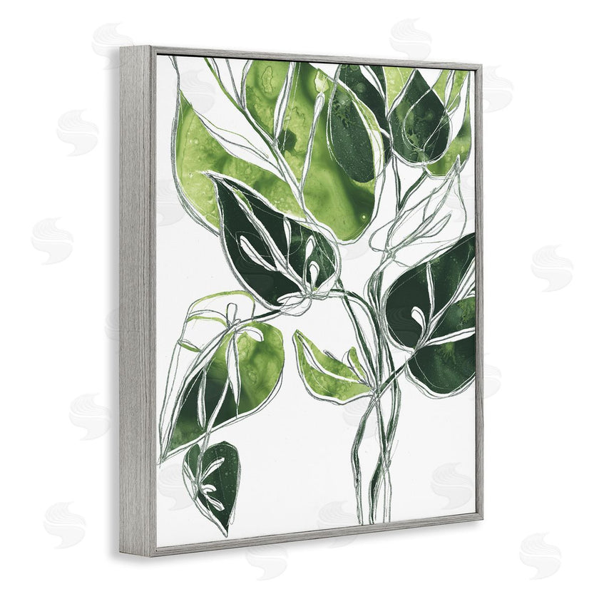 June Erica Vess | Intricate Palm Vines Unique Green Leaves