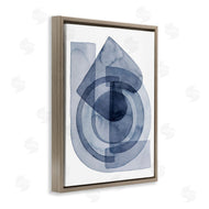Grace Popp | Layered Blue Opaque Shapes Central Circle Abstract