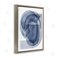 Grace Popp | Blue Gear Shape Abstraction Layered Opaque Details