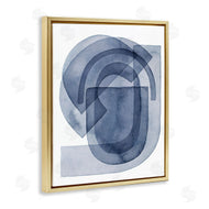 Grace Popp | Blue Gear Shape Abstraction Layered Opaque Details