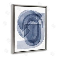 Grace Popp | Blue Gear Shape Abstraction Layered Opaque Details