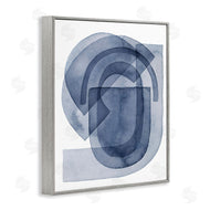 Grace Popp | Blue Gear Shape Abstraction Layered Opaque Details