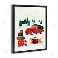 Victoria Barnes | Retro Christmas Cottage Landscape Festive Dog Hat
