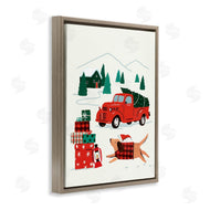 Victoria Barnes | Retro Christmas Cottage Landscape Festive Dog Hat