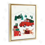 Victoria Barnes | Retro Christmas Cottage Landscape Festive Dog Hat