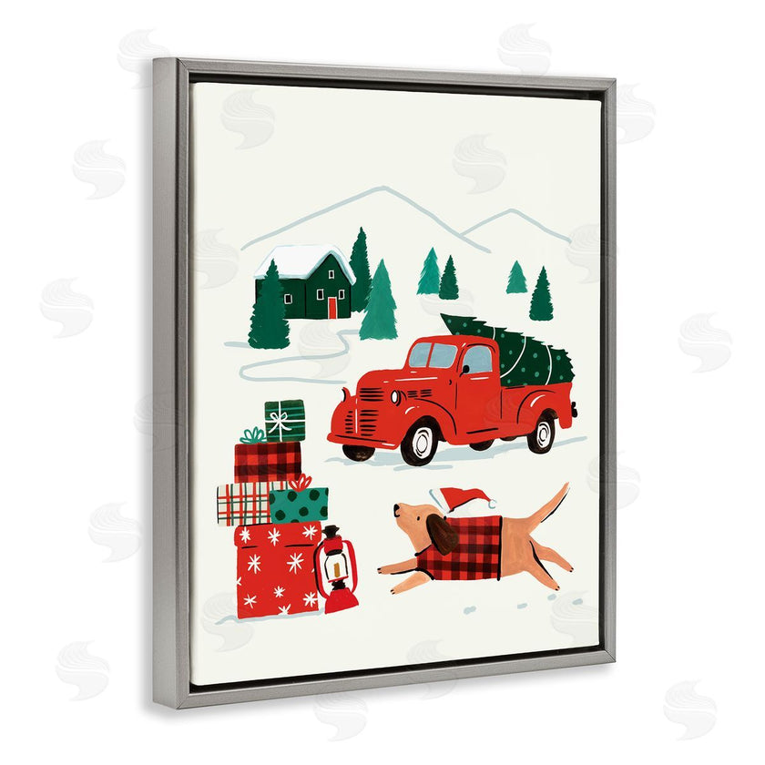 Victoria Barnes | Retro Christmas Cottage Landscape Festive Dog Hat