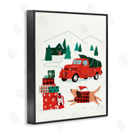 Victoria Barnes | Retro Christmas Cottage Landscape Festive Dog Hat