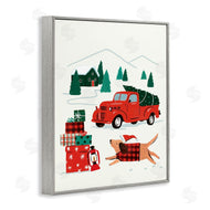 Victoria Barnes | Retro Christmas Cottage Landscape Festive Dog Hat