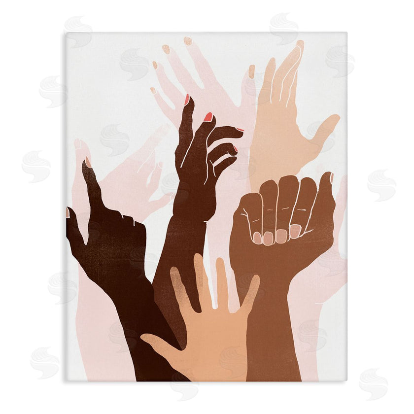 June Erica Vess | Arms Reaching and Rising Diverse Hand Gestures