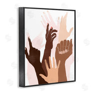 June Erica Vess | Arms Reaching and Rising Diverse Hand Gestures