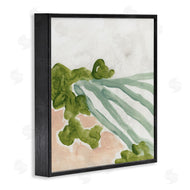 June Erica Vess | Fluid Coastline Abstract Landscape Soft Pink Green