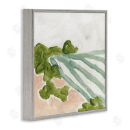 June Erica Vess | Fluid Coastline Abstract Landscape Soft Pink Green