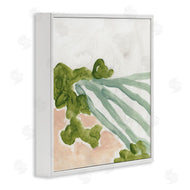 June Erica Vess | Fluid Coastline Abstract Landscape Soft Pink Green