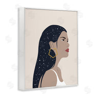 Annie Warren | Female With Earring Abstract Star Constellation Hair
