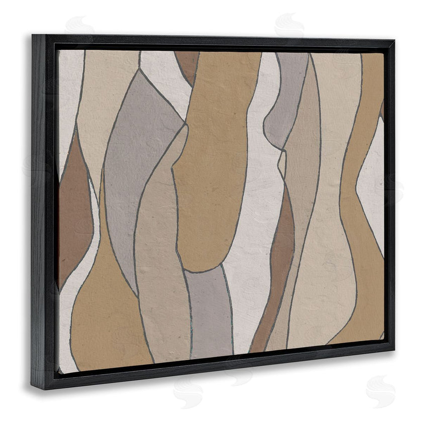 Alonzo Saunders | Abstract Curved Body Shapes Brown Beige Neutral