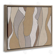 Alonzo Saunders | Abstract Curved Body Shapes Brown Beige Neutral