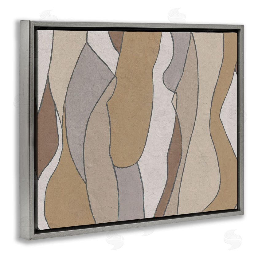 Alonzo Saunders | Abstract Curved Body Shapes Brown Beige Neutral