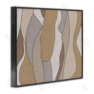 Alonzo Saunders | Abstract Curved Body Shapes Brown Beige Neutral