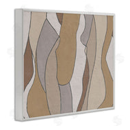 Alonzo Saunders | Abstract Curved Body Shapes Brown Beige Neutral