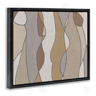 Alonzo Saunders | Curved Shape Figures Abstraction Brown Beige Neutral
