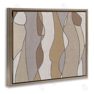Alonzo Saunders | Curved Shape Figures Abstraction Brown Beige Neutral